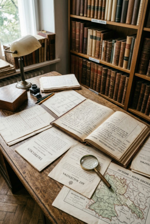 Genealogist desk